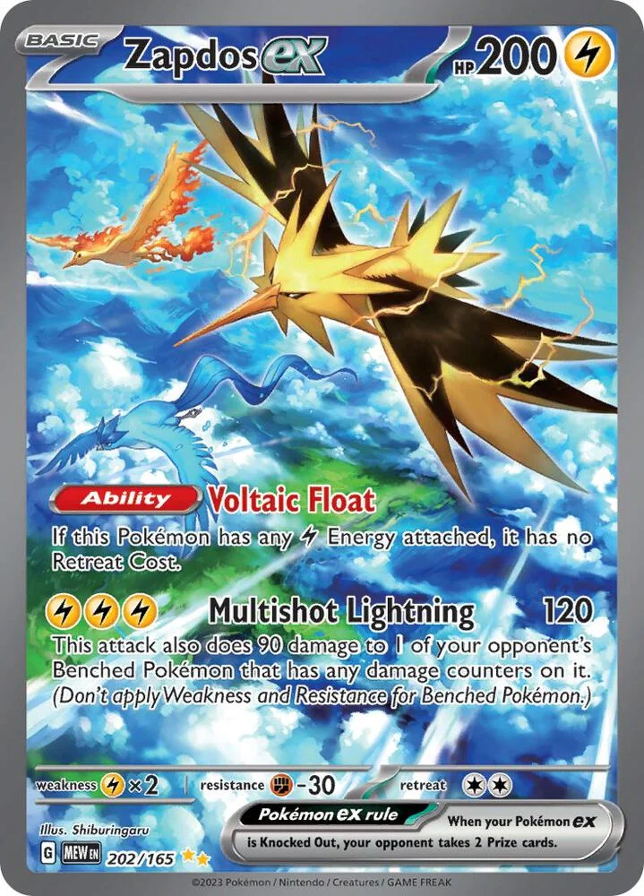 Zapdos EX 202 Pokémon card for sale Owensboro KY