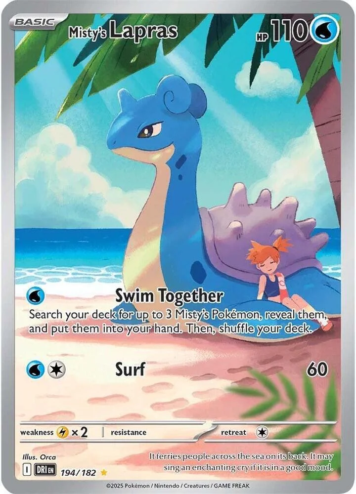 Misty's Lapras 194 Pokémon card for sale Owensboro KY